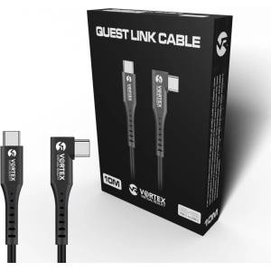 Vortex Virtual Reality VortexVR 10m USB-C към USB-C кабел за Meta Link | за Meta Quest 3 / 3S / 2 (VVR.K10M1.LINK.CABLE.USB.C.3.2)