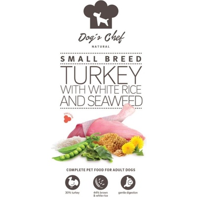 Dog's Chef Turkey with white rice and seaweed Small Breed 0,5 kg
