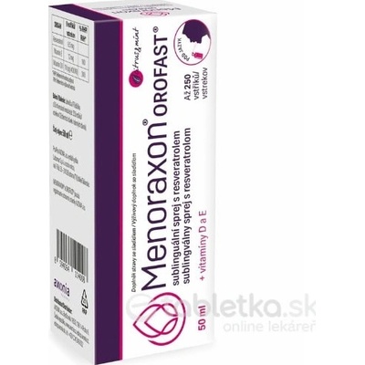Menoraxon OROFAST sublingválny sprej s resveratrolom 50 ml