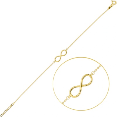 Minet Elegantní zlatý náramek nekonečno JMG0267WGB17