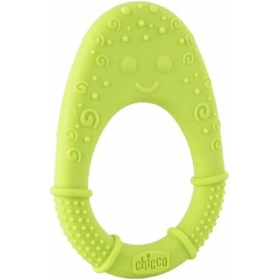 Chicco hryzačka silikon Super Soft Avokádo zelená
