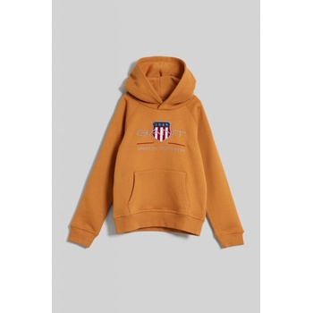 Gant Archive Shield Hoodie hnedá