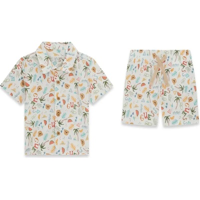 Guess Риза и къси панталони за бебе момче с многоцветни детайли и мечета Guess