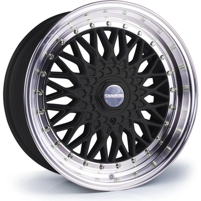 DARE RS 7,5x17 4x100-108 ET35 gloss black polished chrome rivets