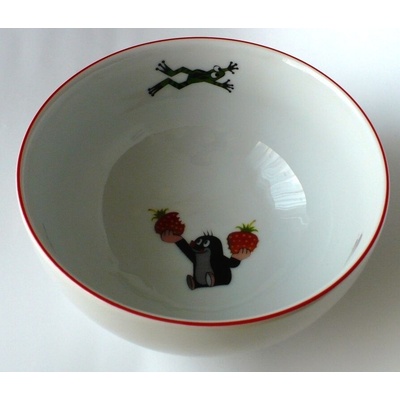 Plastimex Miska Krtek a kaštany červ.linka čes.porcelán 16 cm