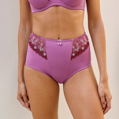 Blancheporte Zoštíhľovacie nohavičky Caminata zn. Confidence Lingerie® z mikrovlákna a vyšívaného tylu purpurová