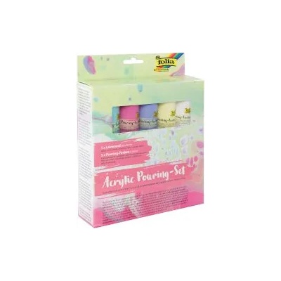 Folia Комплект DIY акрилни бои 5цвята pastel