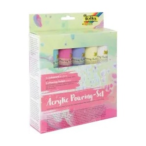 Folia Комплект DIY акрилни бои 5цвята pastel