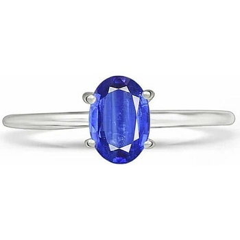 Nefertitis Kyanit modry broušený prsten stříbro RBC309 cca