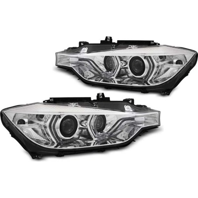 TUNING-TEC Xenon Headlights Angel Eyes Led Drl Chrome Fits Bmw F30/F31 11 - 15