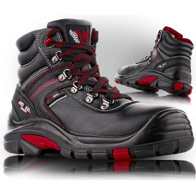 VM Footwear NORWICH S3 obuv Čierna-Červená