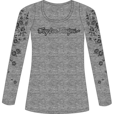 Troy Lee Designs Women Signature Floral L/S Tee dámske tričko dlhý rukáv Gray