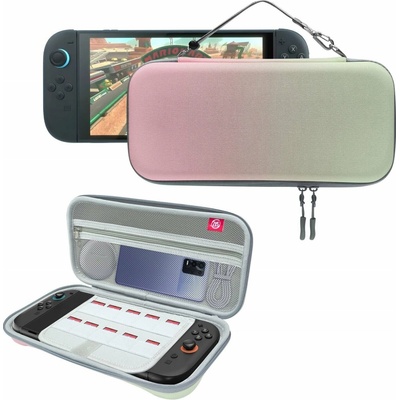 JYS Pevné pouzdro a přenášecí pouzdro pro Nintendo Switch 2 / ns2283 / růžovo-zelené