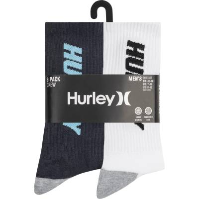 Hurley 6Pk Crew Sock - Navy Combo