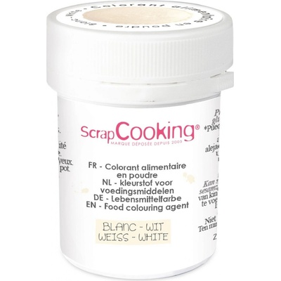 ScrapCooking Jedlá prachová farba Biela White 5 g