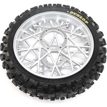 Losi Задно колело с гума Dunlop MX53, хромиран диск: PM-MX