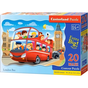 Castorland Детски пъзел Castorland от 20 XXL части - Лондонски автобус