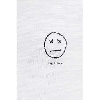 rag & bone Памучна тениска Rag & Bone в бяло с апликация RF4625FT2GM (RF4625FT2GM)