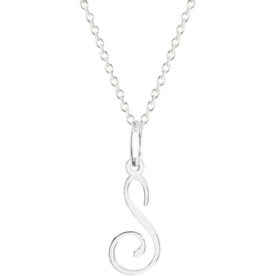 Gemmax Řetízek s písmenem „S“ bílé zlato GUSWN-42951-25841