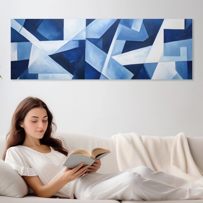 Obraz na plátně - Šepot větru, Abstrakce FeelHappy.cz Velikost obrazu (šířka x výška): 120 x 40 cm