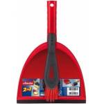 Vileda Sweeping Brush and Dustpan Cleaning Set Vileda Red Plastic