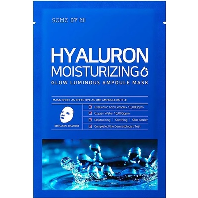 Some By Mi Hyaluron Moisturizing Glow Luminous Ampoule Mask - Тъканна маска с хиалуронова киселина 1бр/25мл