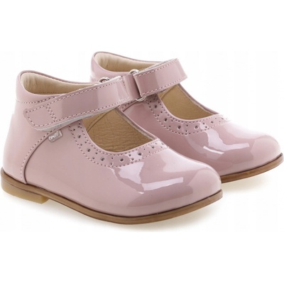 Emel e2397a-5 ročky boty balerínky lakovačky růžová nude