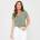 Be You BeYou Ruched Rib Top Womens - Khaki