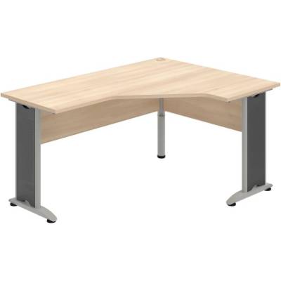 OFFICE PRO s.r.o. HOBIS kancelársky stôl pracovný tvarový, ergo ľavý CEV 60 L, agát