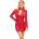Cottelli Collection Snakeskin Mini Dress with Long Sleeves 2718820 Red M