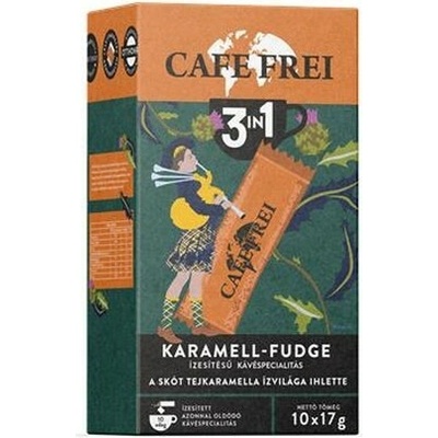 CAFE FREI Škótsky Karamel-Fudge 3 v 1 10 x 17 g
