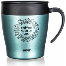 Banquet Termohrnek cestovní TAZZA 330 ml zelenošedý