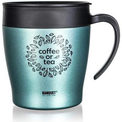 Banquet Termohrnek cestovní TAZZA 330 ml zelenošedý