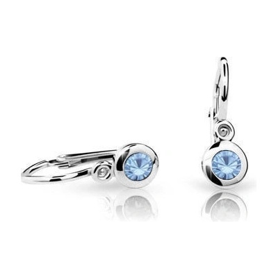 Cutie Jewellery náušnice zlaté C1537B Arctic Blue