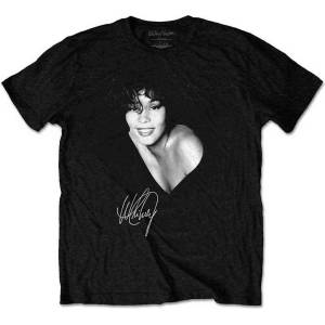 Whitney Houston B&W Photo Black M Риза (WHITTS05MB02)