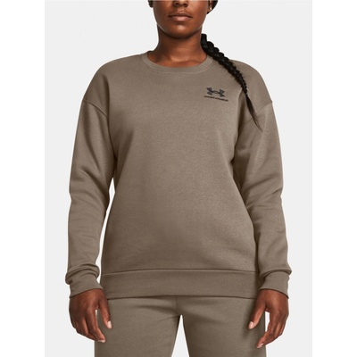 Under Armour mikina Essential Fleece Crew Hnědá
