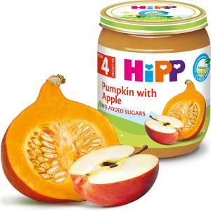 Hipp Био пюре Тиква с ябълки 4м+ 125г