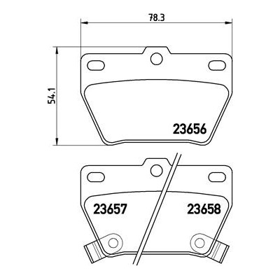 BREMBO Sada brzdových platničiek kotúčovej brzdy P83057