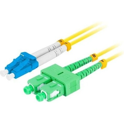 Lanberg FO-LUSA-SD11-0020-YE SM LC/UPC-SC/APC duplex, 2m, žlutý
