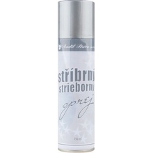 Vianočný sprej glitrový strieborný 150ml