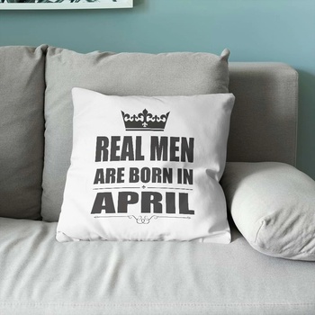 Art gift Възглавничка - Real men are born in