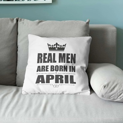 Art gift Възглавничка - Real men are born in