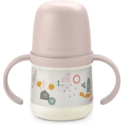Suavinex první láhev s oušky Walk růžová 150 ml