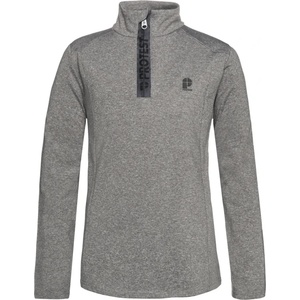 Protest Детски поларен пуловер Protest Kid's PRTRewillowy 1/4 Zip Active Top Fleece jumper - Dark Grey Melee - размер 152 (EU) (704-5509-0515)