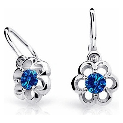 Cutie Jewellery detské náušnice z bieleho zlata C1947-10-X-2 modrá