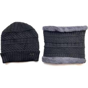 HARAHU Шапка и тунелен шал us-21439 - Черно kp21439 (us-21439)