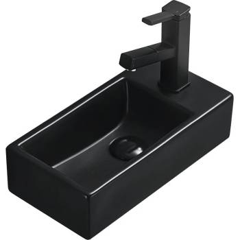 Mexen Inez плотова мивка лява 40 x 20 см, черен мат - 21484085L (21484085L)
