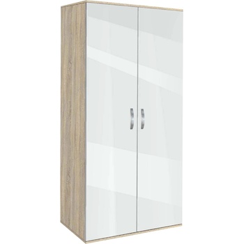 Bogdan Furniture G Двукрилен гардероб Memo. bg, модел BM-Ava 2, Гб сонома и бяло гланц