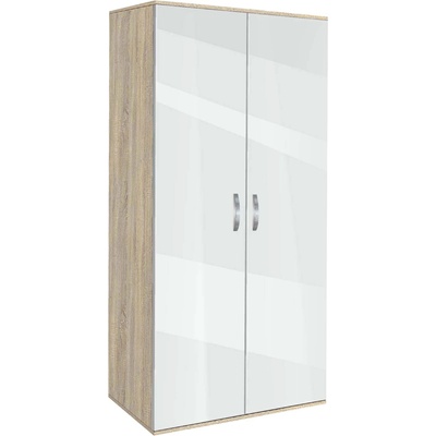 Bogdan Furniture G Двукрилен гардероб Memo. bg, модел BM-Ava 2, Гб сонома и бяло гланц
