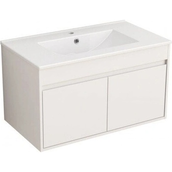 InterCeramic PVC шкаф за баня InterCeramic AKADIA 8045-45 - стенен, с керамична мивка (AKADIA 8045-45)